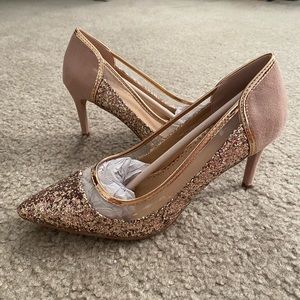 Nude/pink wedding heels
